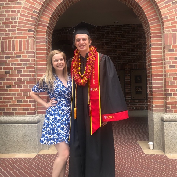 Francesca's Blue Floral Wrap Dress - Picture 5 of 5